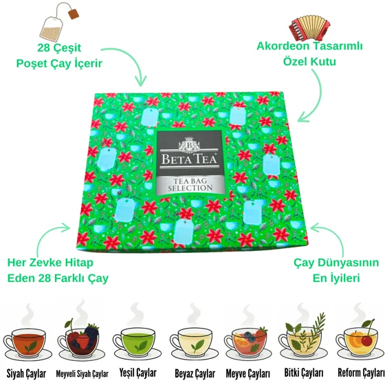 Beta Akordeon Serisi Tea Bags Selection (28’Li)
