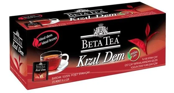 Beta Kızıl Dem Türk Çayı Bardak Poşet 25 Adet