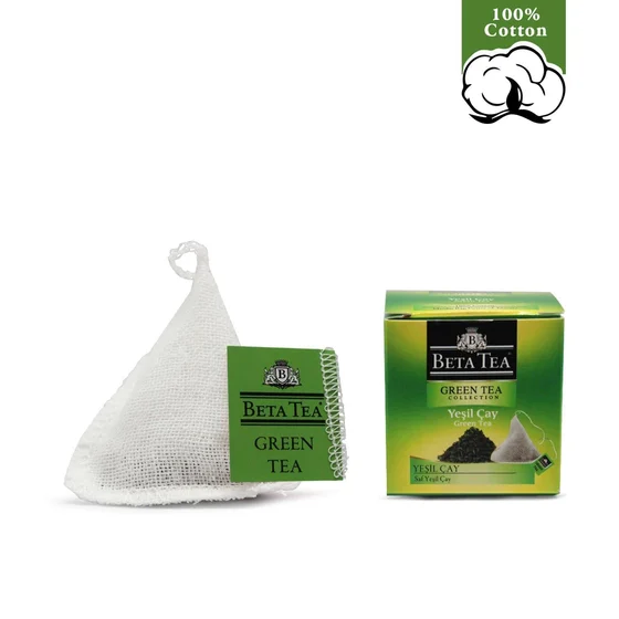 Beta Tea Wellness Green Müslin Piramit Yeşil Çay 2 gramlık tekli