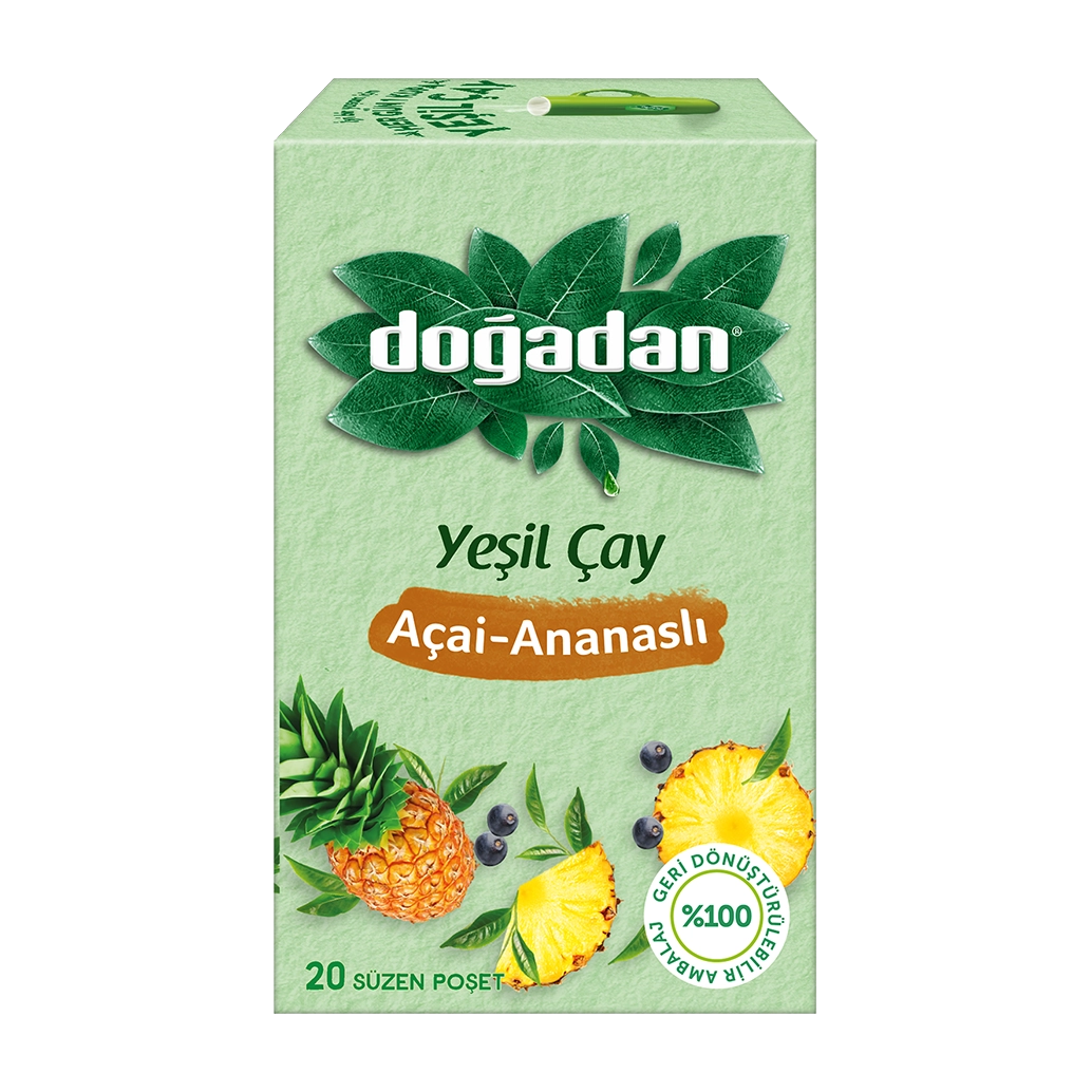 Doğadan Yeşil Çay Açai-Ananaslı