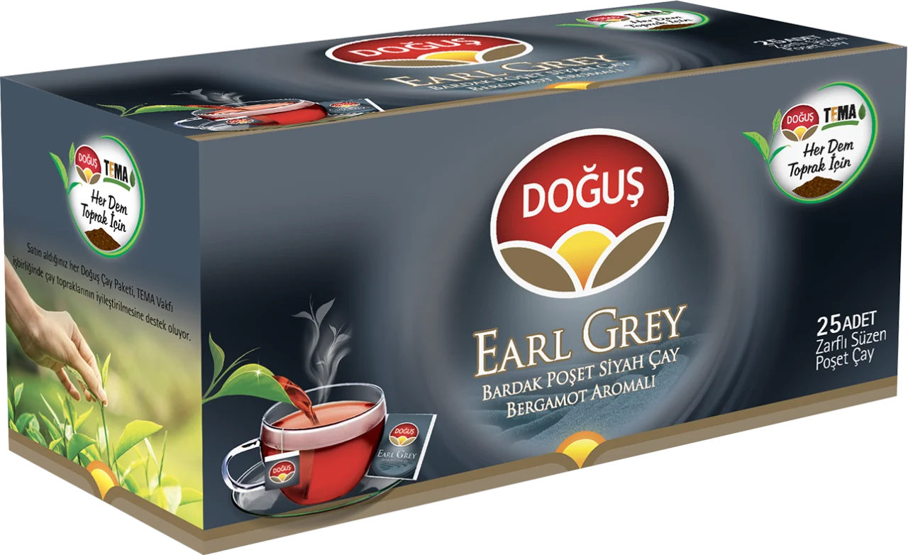 Doğuş Earl Grey Bardak Poşet Çay 25 süzen
