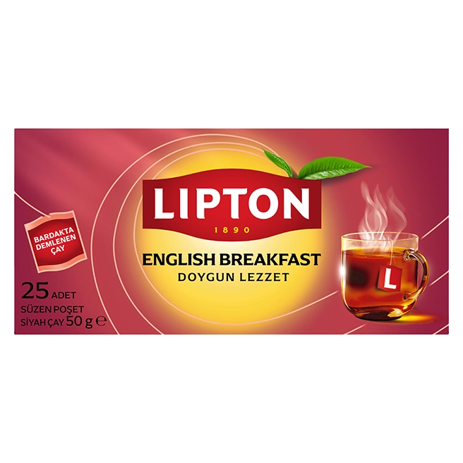 Lipton English Breakfast Bardak Poşet 25’li