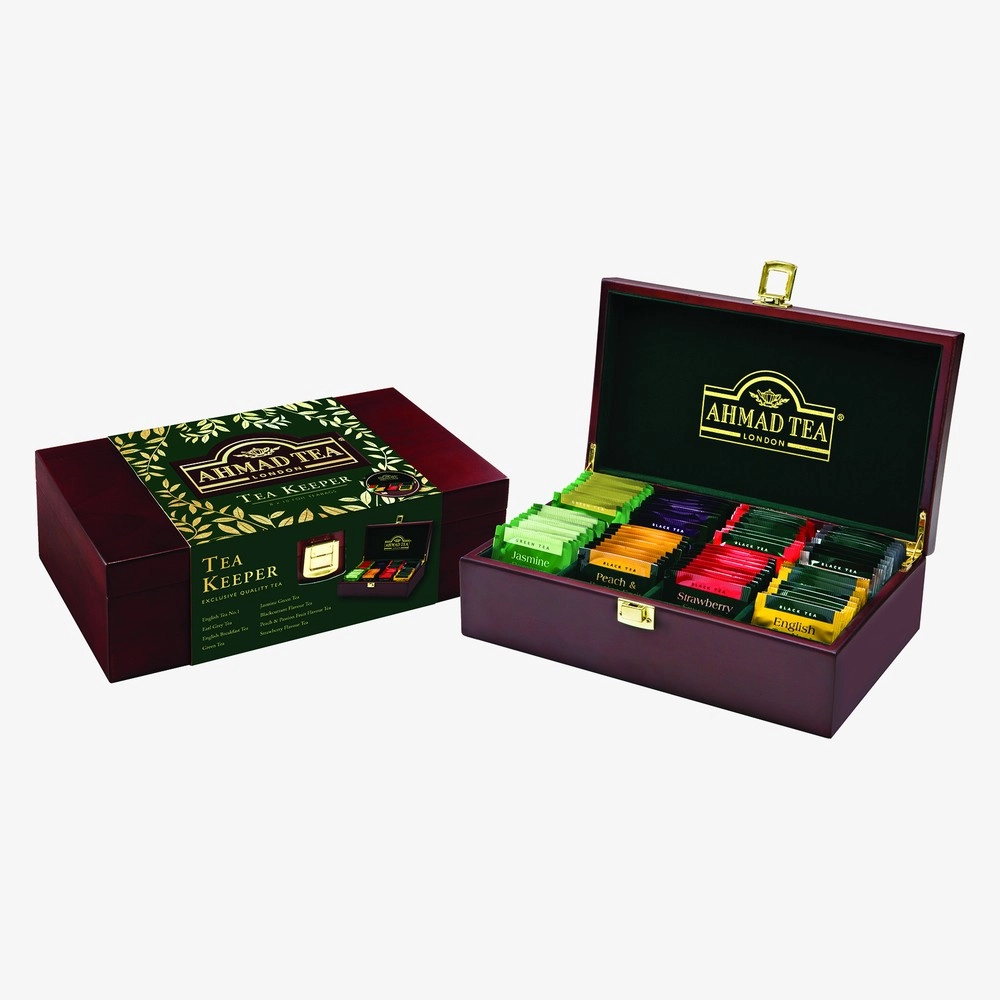 PREMIUM AHŞAP KUTUSU + KARIŞIK BARDAK SÜZEN POŞET ÇAY 80X2 G