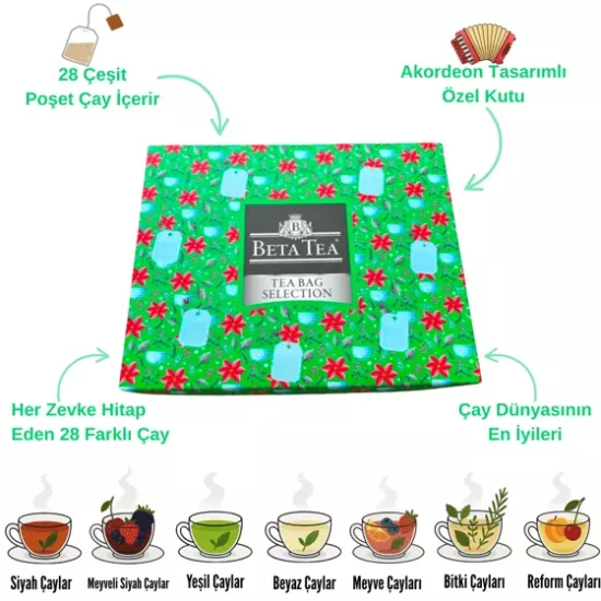 Beta Akordeon Serisi Tea Bags Selection (28’Li)