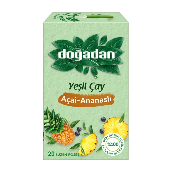 Doğadan Yeşil Çay Açai-Ananaslı