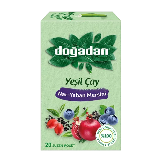 Doğadan Yeşil Çay Nar Yaban Mersini