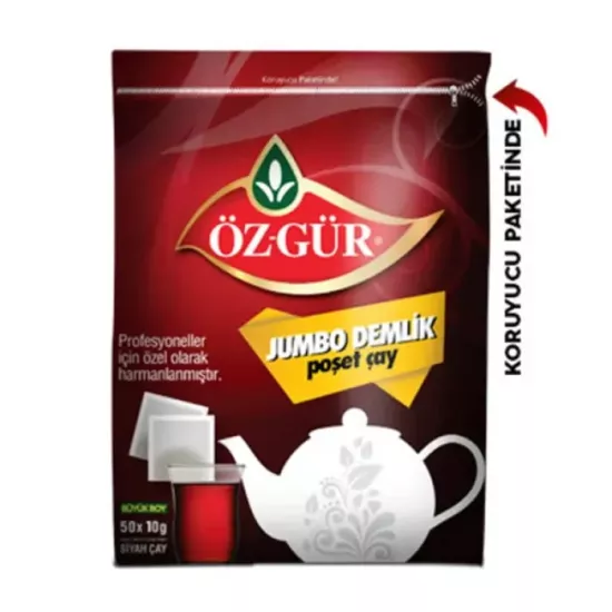 Öz-Gür Jumbo Demlik Poşet Çay 50x10 G