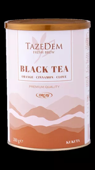 Tazedem Siyah Çay (Portakal-Tarçın) - 200 Gr.