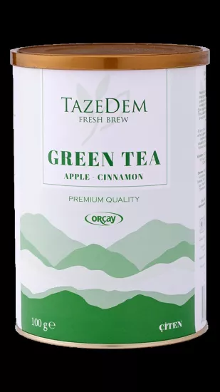 Tazedem Yeşil Çay (Elma-Tarçın) - 100 Gr.