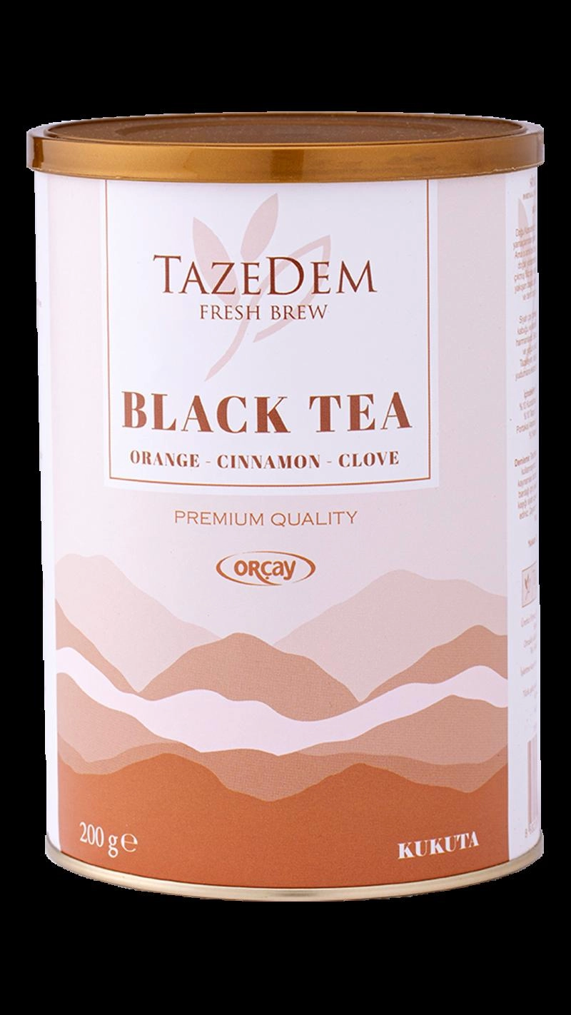 Tazedem Siyah Çay (Portakal-Tarçın) - 200 Gr.