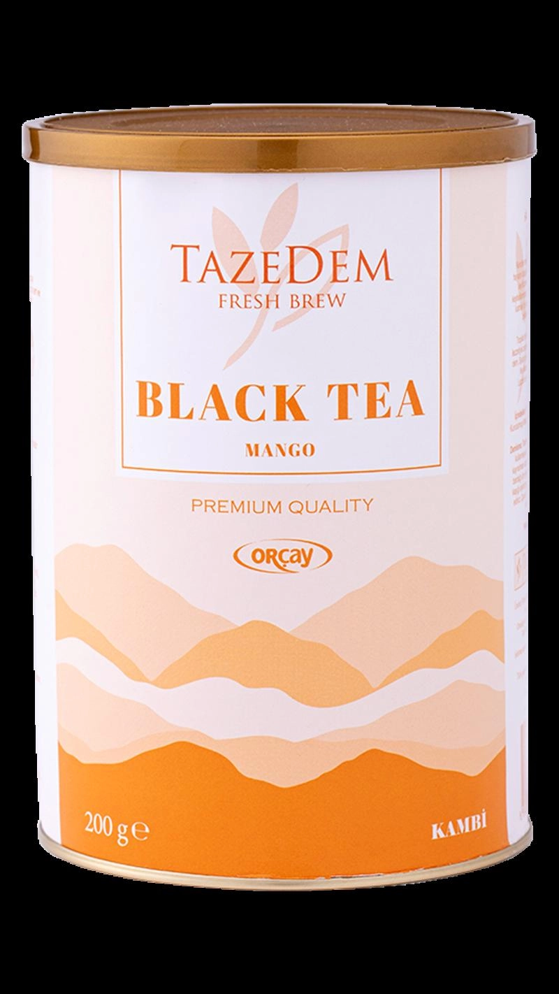 Tazedem Siyah Çay Mango Aromalı - 200 Gr.