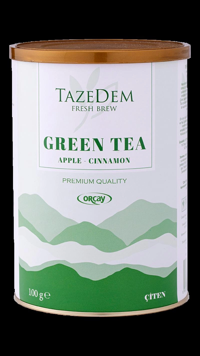 Tazedem Yeşil Çay (Elma-Tarçın) - 100 Gr.
